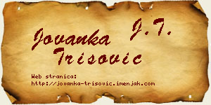Jovanka Trišović vizit kartica